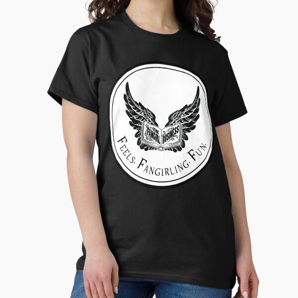 Large Format The Fangirl Business: "Feels. Fangirling. Fun." Slogan Classic T-Shirt