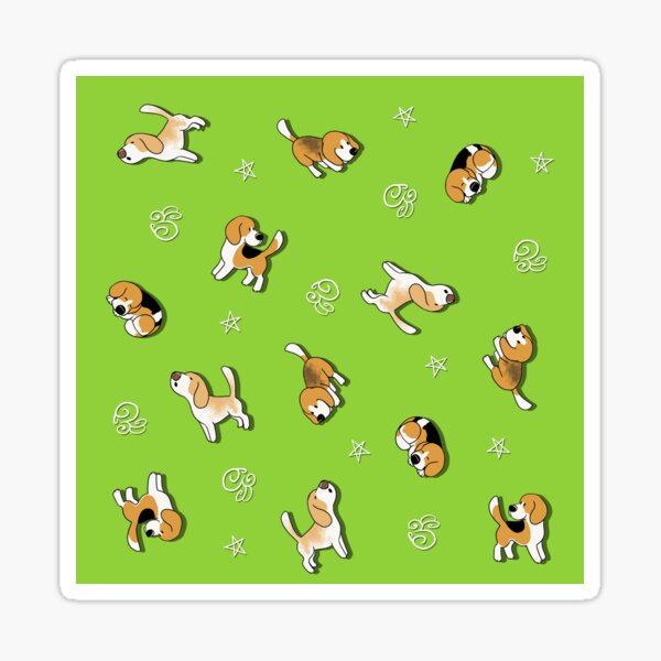 Item preview, Beagle Scribbles Green designed and sold by cardimac.