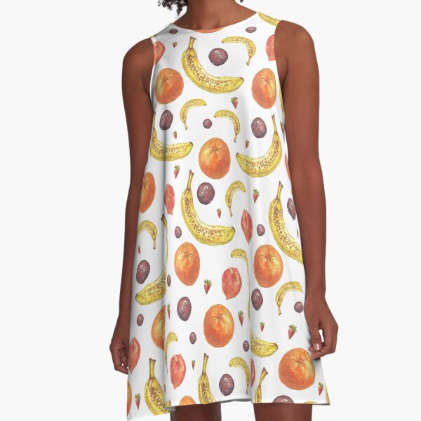 Fruit Salad Pattern A-Line Dress
