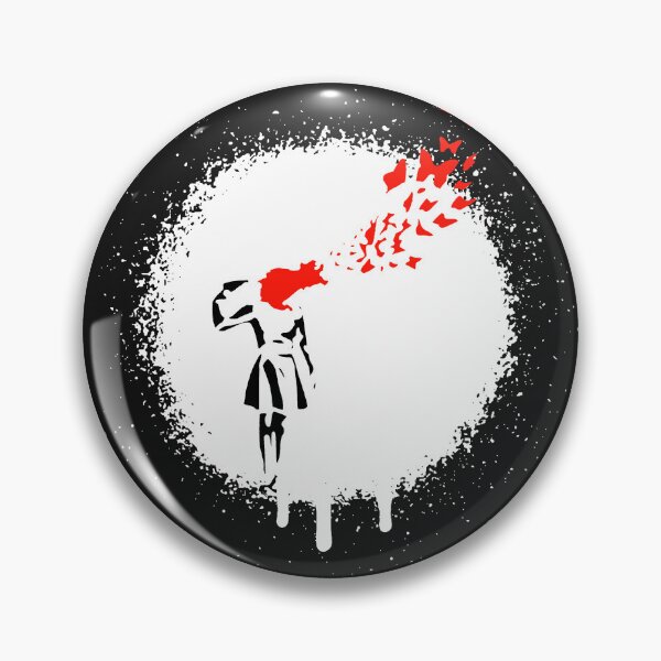 Item preview, Butterfly Girl | Banksy Stencil Street Art Spray Paint  designed and sold by WE-ARE-BANKSY.