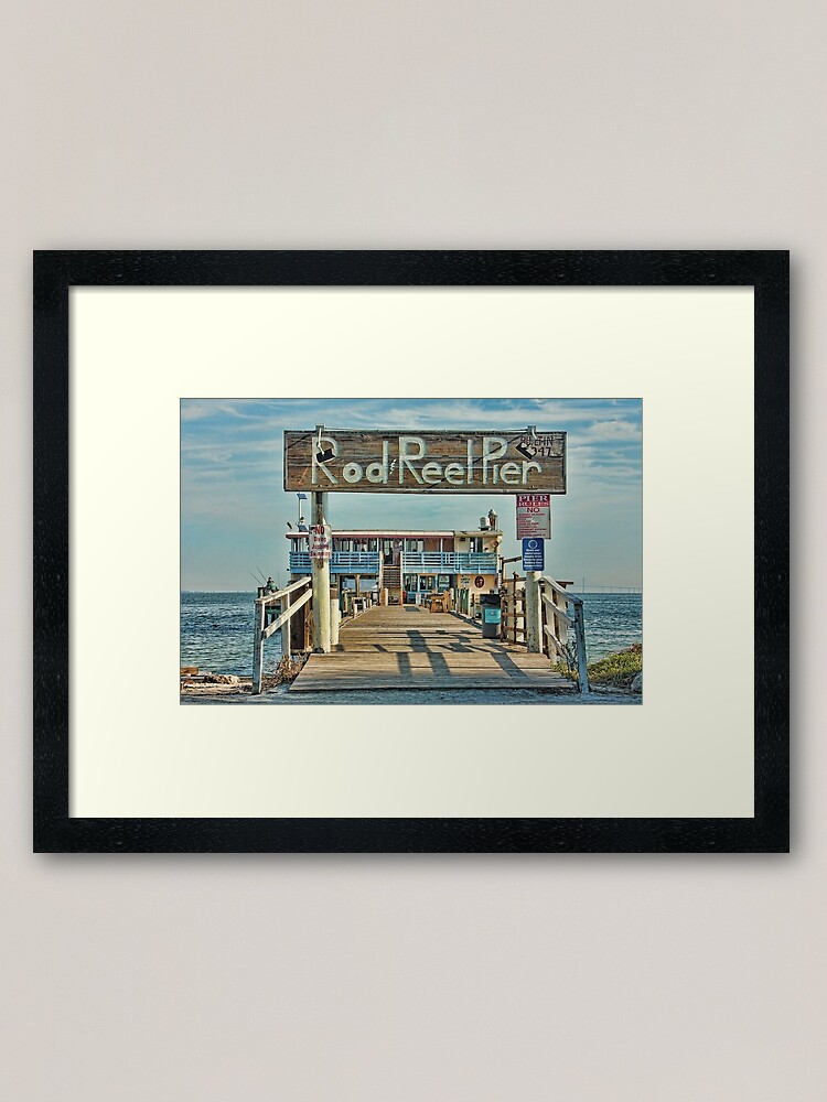 Alternate view of A Pier Called The Rod And Reel Framed Art Print