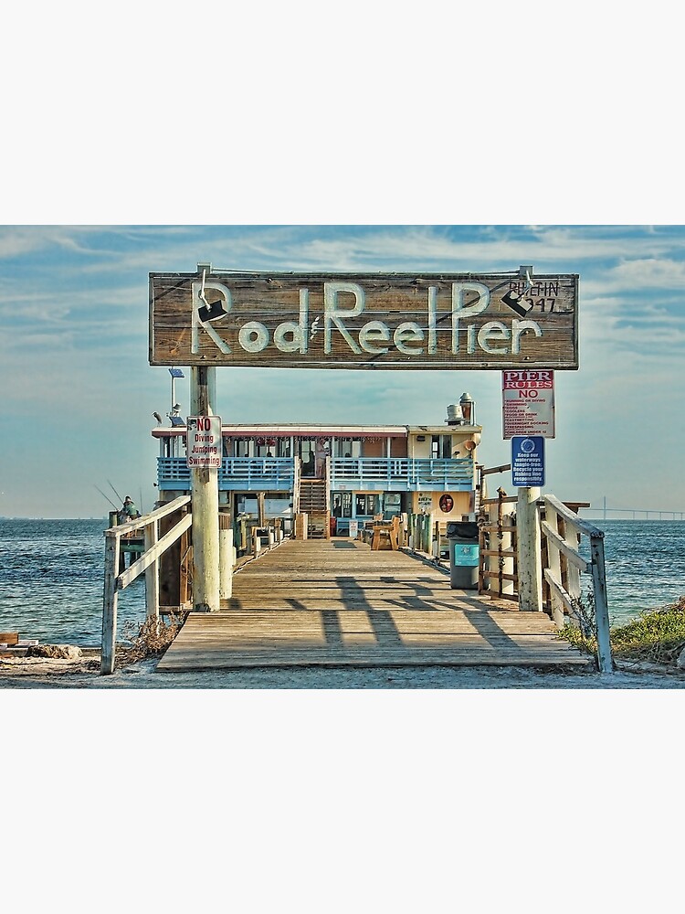 A Pier Called The Rod And Reel Art Board Print for Sale by HHPhotographyFL