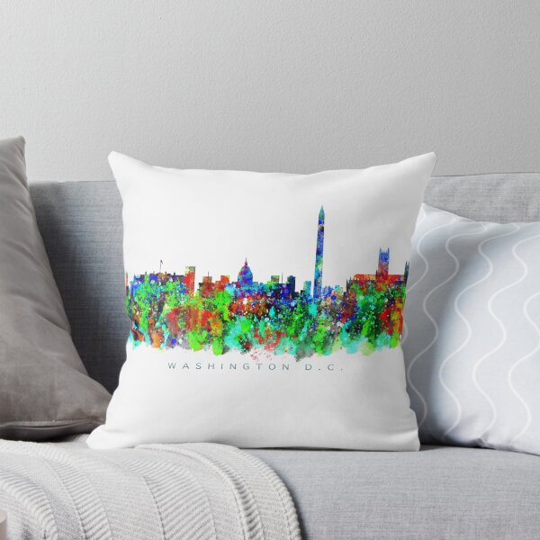 Item preview, Washington DC Skyline Watercolor Painting designed and sold by InkistPrints.