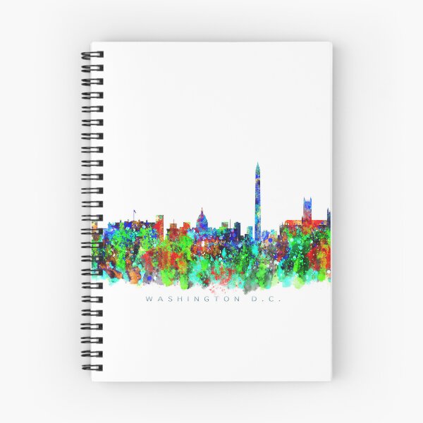 Item preview, Washington DC Skyline Watercolor Painting designed and sold by InkistPrints.
