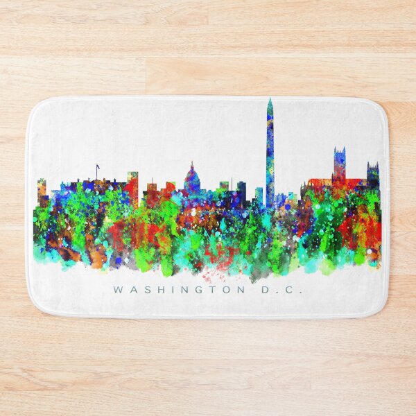 Item preview, Washington DC Skyline Watercolor Painting designed and sold by InkistPrints.