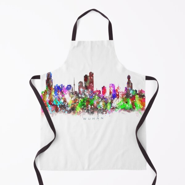 Item preview, Wuhan, China Skyline Watercolor Painting designed and sold by InkistPrints.