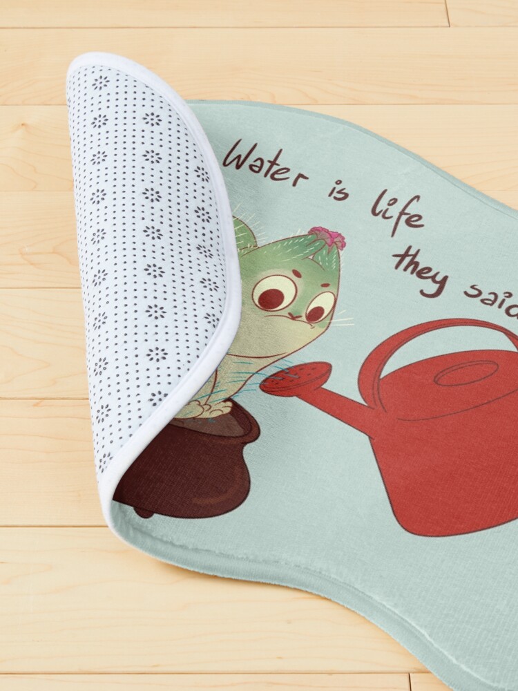 Alternate view of Cactus cat water is life Pet Mat