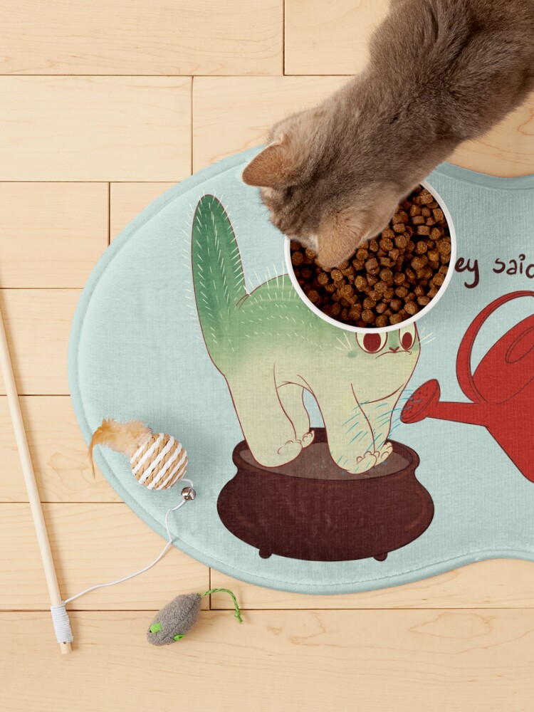 Alternate view of Cactus cat water is life Pet Mat