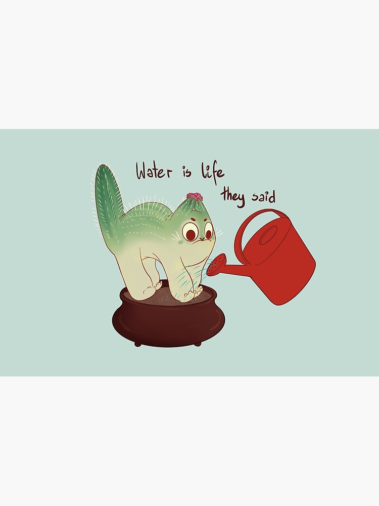 Cactus cat water is life by Lipkoshop