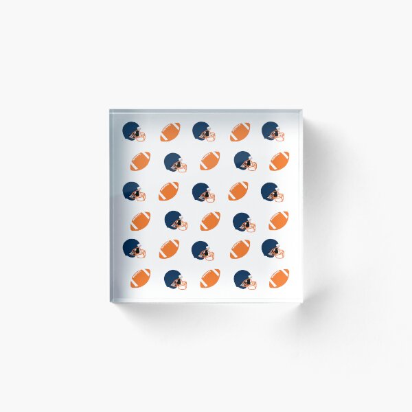 Item preview, Football Pattern - Blue and Orange Footballs and Helmets designed and sold by gjsart.