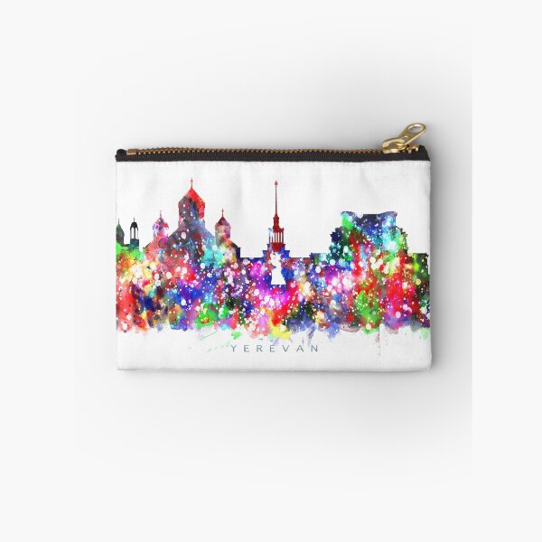 Item preview, Yerevan, Armenia Skyline Watercolor Painting designed and sold by InkistPrints.
