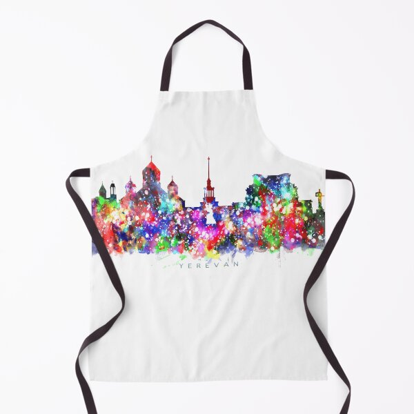 Item preview, Yerevan, Armenia Skyline Watercolor Painting designed and sold by InkistPrints.