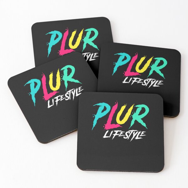 Aperçu de l'œuvre PLUR Lifestyle - Peace Love Unity Respect EDM Rave Festival créée et vendue par mBshirts.