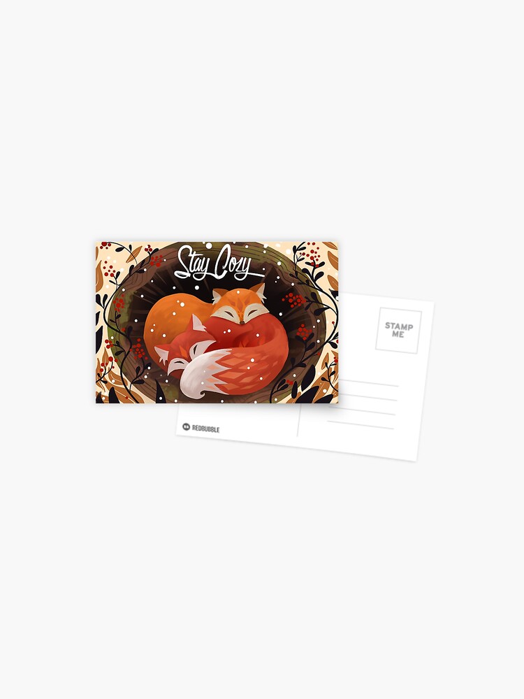 Thumbnail 1 of 2, Postcard, Stay Cozy designed and sold by Julia Blattman.