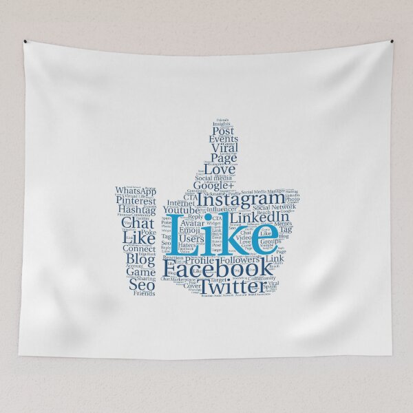 Item preview, Words cloud Social Network concept, thumb up shape. designed and sold by PhotoPrintON.