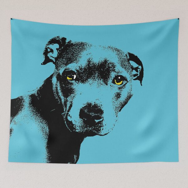 Item preview, Blue Staffie Dog Design in Blue - Staffie Dog Pet Pop Art - Animal Pop Art, Bespoke Options designed and sold by StudioFlea.