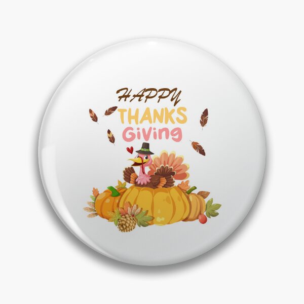 Item preview, Happy thanksgiving turkey and pumpkins designed and sold by SeniorPrint99.