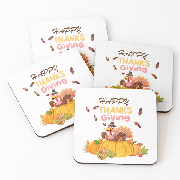 Item preview, Happy thanksgiving turkey and pumpkins designed and sold by SeniorPrint99.