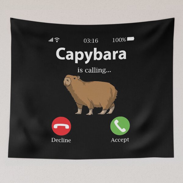 Item preview, Capybara is calling - Capybara designed and sold by Ibu83.