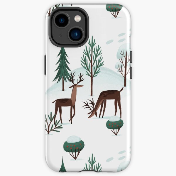 Deer in the Snowy Wood iPhone Tough Case