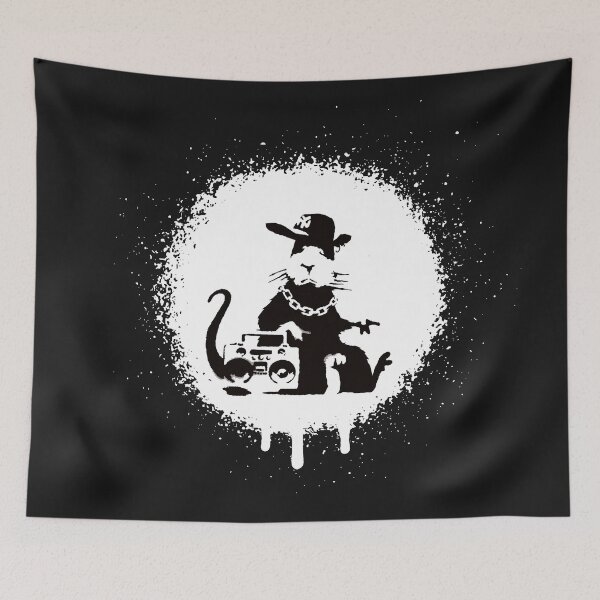 Item preview, Banksy Hip Hop Rat - Spray Paint Street Art Urban Graffiti designed and sold by WE-ARE-BANKSY.