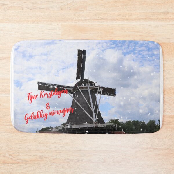 Item preview, Molen - Fijne Kerstdagen & Gelukkig nieuwjaar designed and sold by AnimaliaArt.