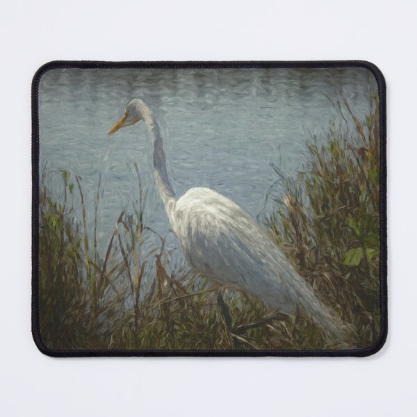 Item preview, Impressionist White Heron in Florida designed and sold by nbrandsberg.