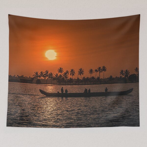 Item preview, Kerala Gods own country - sunset photograph of backwaters of Kerala | For photography lovers| Indian photography  designed and sold by Arteartz.