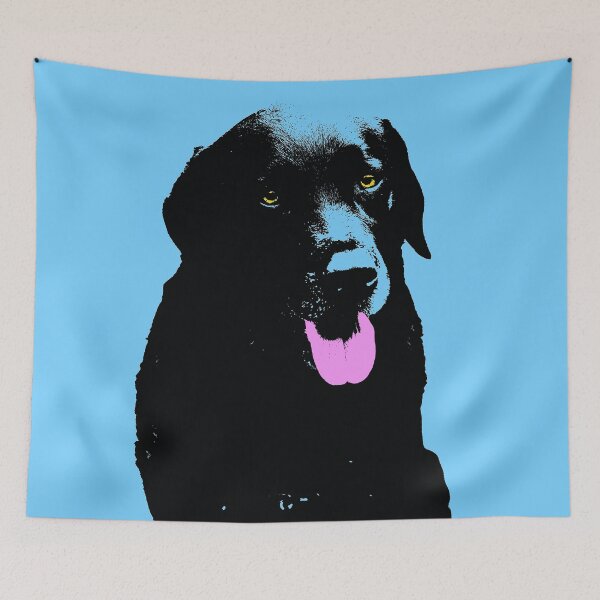 Item preview, Black Labrador Dog Design in Blue - Labrador Dog Pet Pop Art - Animal Pop Art, Bespoke Options designed and sold by StudioFlea.