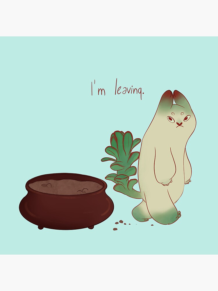 Succulent cat design by Lipkoshop