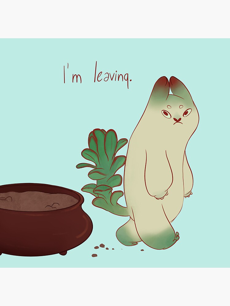 Succulent cat design by Lipkoshop