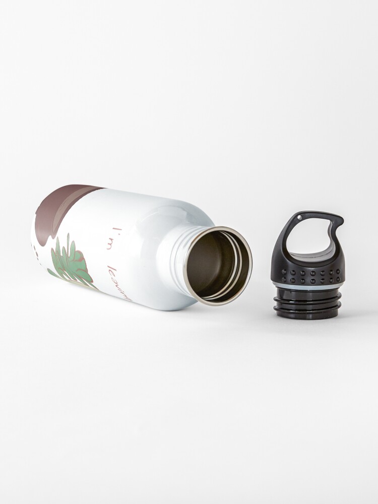 Alternate view of Succulent cat design Water Bottle