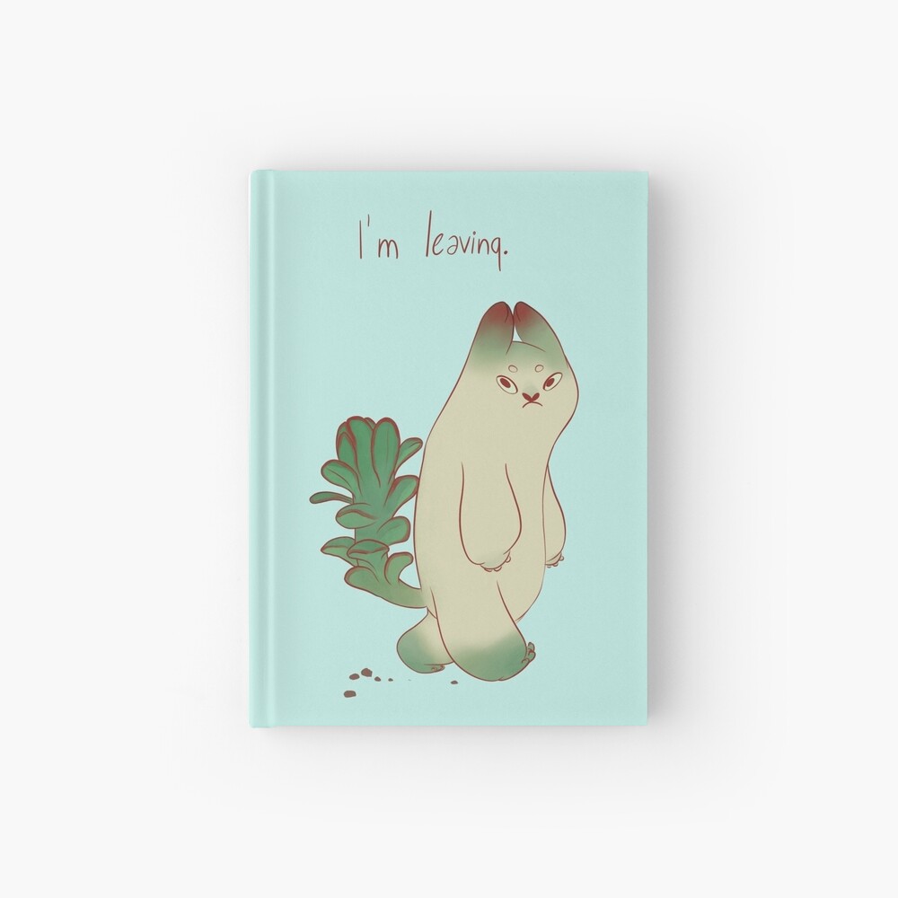 Succulent cat design Hardcover Journal