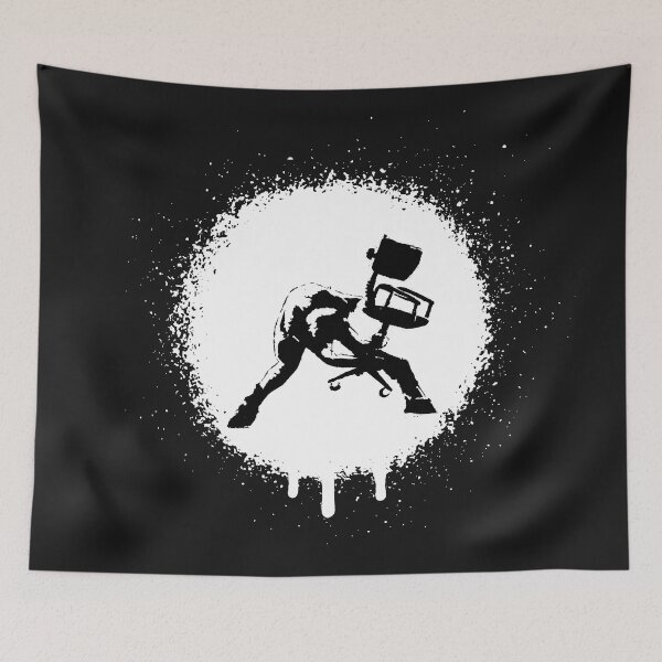 Item preview, Office Chair Rage Banksy Street Art designed and sold by WE-ARE-BANKSY.