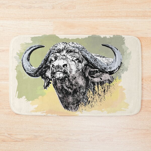 Item preview, African Buffalo Bull Watercolor Painting for Buffalo Fans designed and sold by Scotch Macaskill.