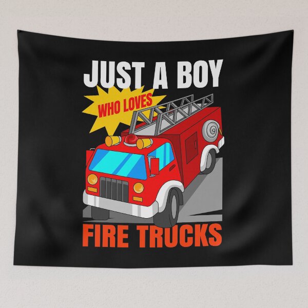 Item preview, Just A Boy Who Loves Firetrucks Firefighter Fireman designed and sold by Ibu83.