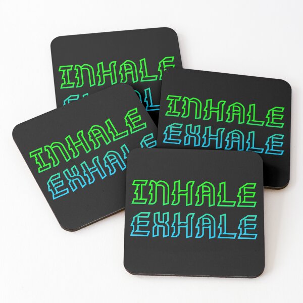 Item preview, Inhale exhale ombre effect mental health message designed and sold by Designbyfia.