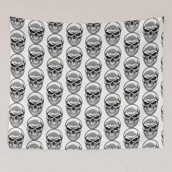 Item preview, Grayscale skull art designed and sold by Nakumis-shop.