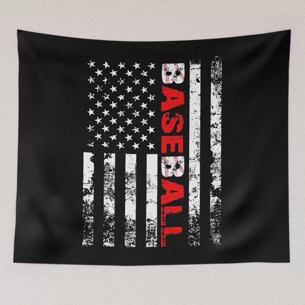 Artikelvorschau, Baseball-Team mit amerikanischer Flagge entworfen und verkauft von Helbon-art.
