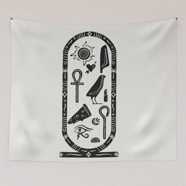 Item preview, Egyptian Hieroglyphs Funny Board with Symbols Art designed and sold by wavveandsalt.