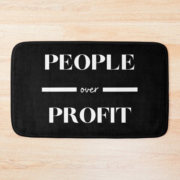 Item preview, People Over Profit (White Text) designed and sold by SquishStitches.