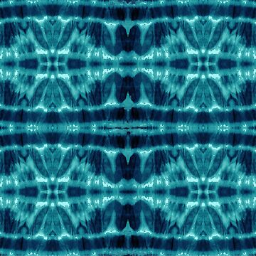 Artwork thumbnail, Tie-Dye Teal Twos by Nina May Designs