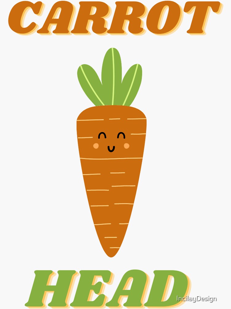 "Carrot Head" Sticker for Sale by IncilayDesign Redbubble