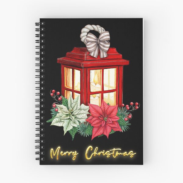 Item preview, Merry Christmas - watercolor christmas red lantern with poinsettia decoration designed and sold by WBP Mart.
