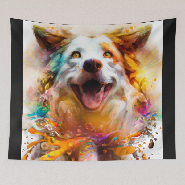 Item preview, Tribal Border Collie Dog Art 1 designed and sold by DiatomDesigns.