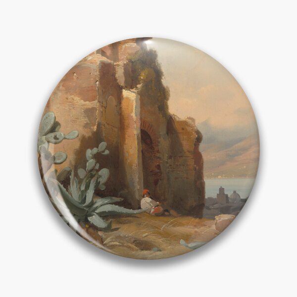 Item preview, Ancient Ruins near Messina, Sicily, Jean-Charles-Joseph Remond, Landscape Fine Art Print designed and sold by KimCheetham.
