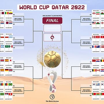 FIFA WORLD CUP 2022 Qatar Schedule Bracket Printable Wall 