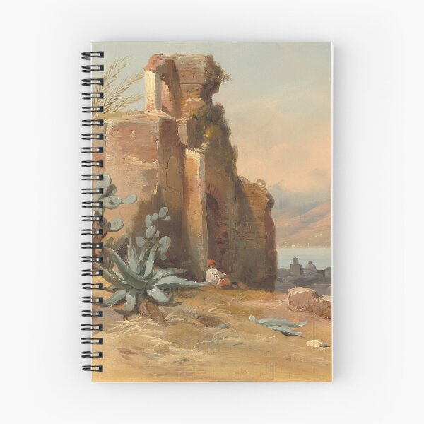 Item preview, Ancient Ruins near Messina, Sicily, Jean-Charles-Joseph Remond, Landscape Fine Art Print designed and sold by KimCheetham.