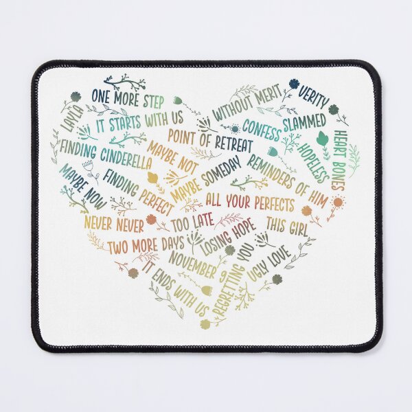 Item preview, Colleen Hoover CoHo Heart Book List T-shirt designed and sold by Nerdygirlteez.