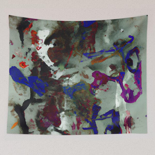 Item preview, vbstrvctivsm- painter's jeans (Abstract Art 20) designed and sold by vbstrvctivsm.